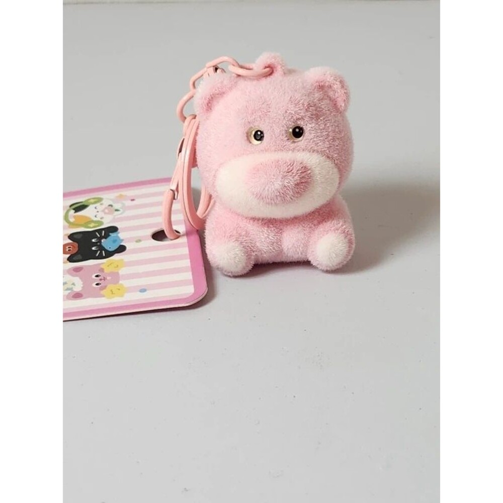Fuzzy bear keychain